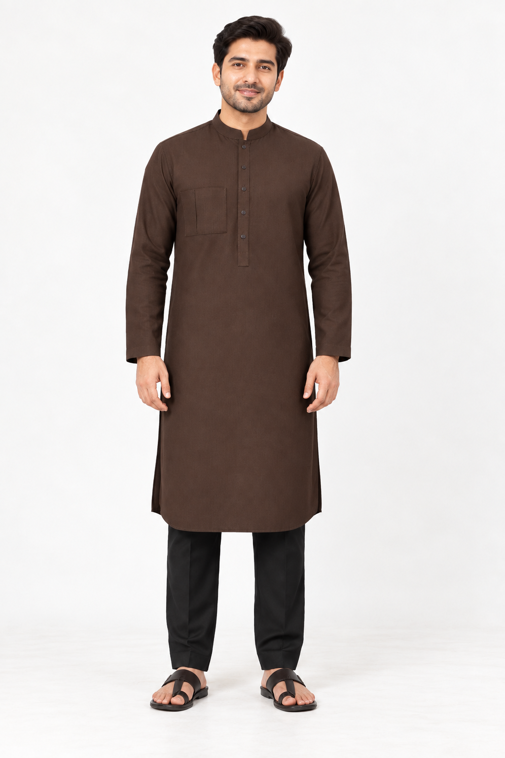 Pakistani Jacquard chocolate brown | Father & Son
