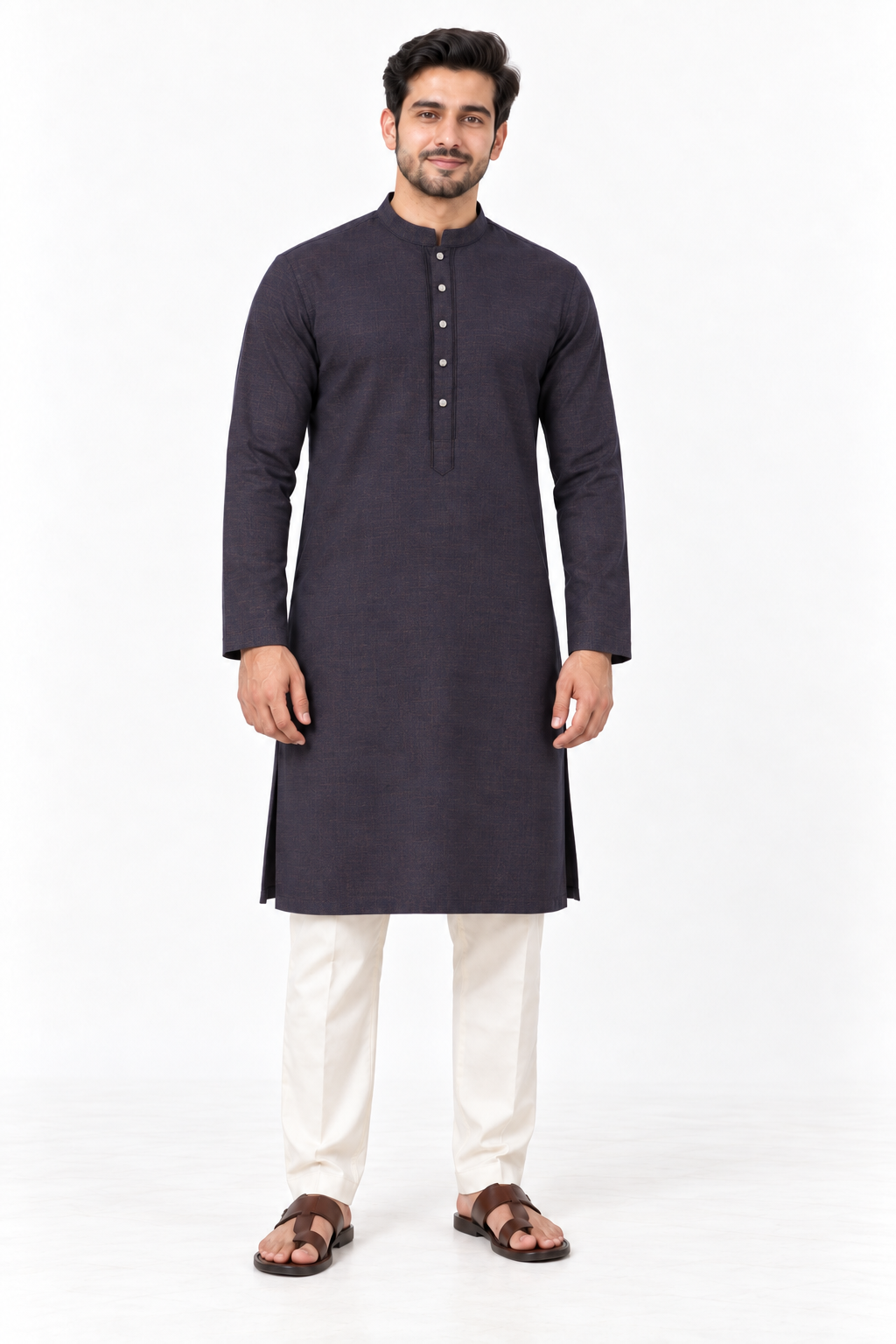 Pakistani Jacquard dark purple-gray