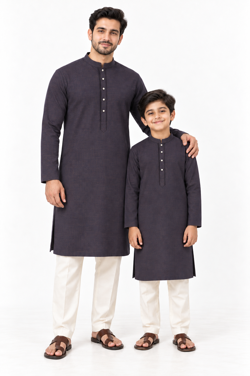 Pakistani Jacquard dark purple-gray