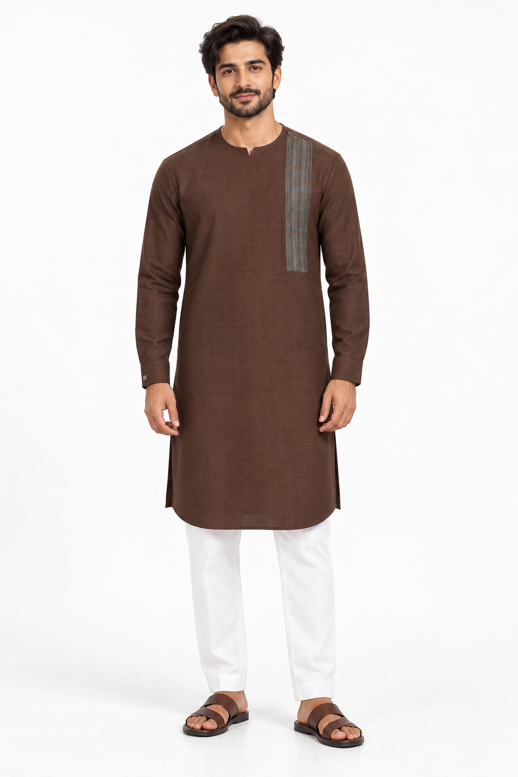 Pakistani Jacquard brown