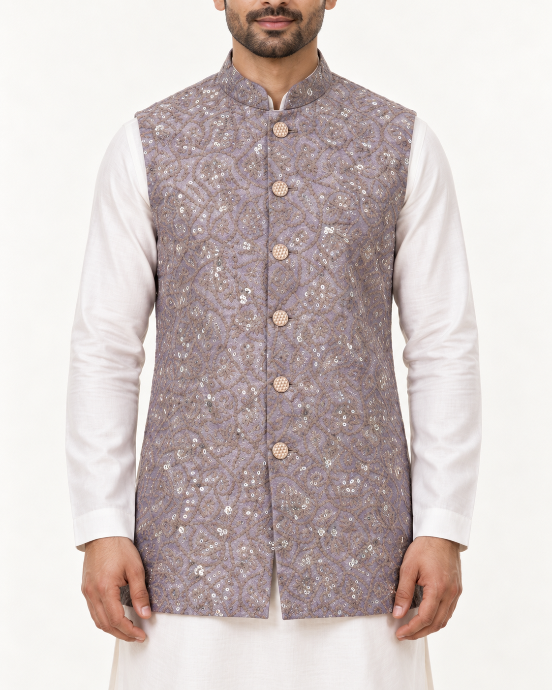 Premium Embroidery Vest | Lite Lavender | Adult