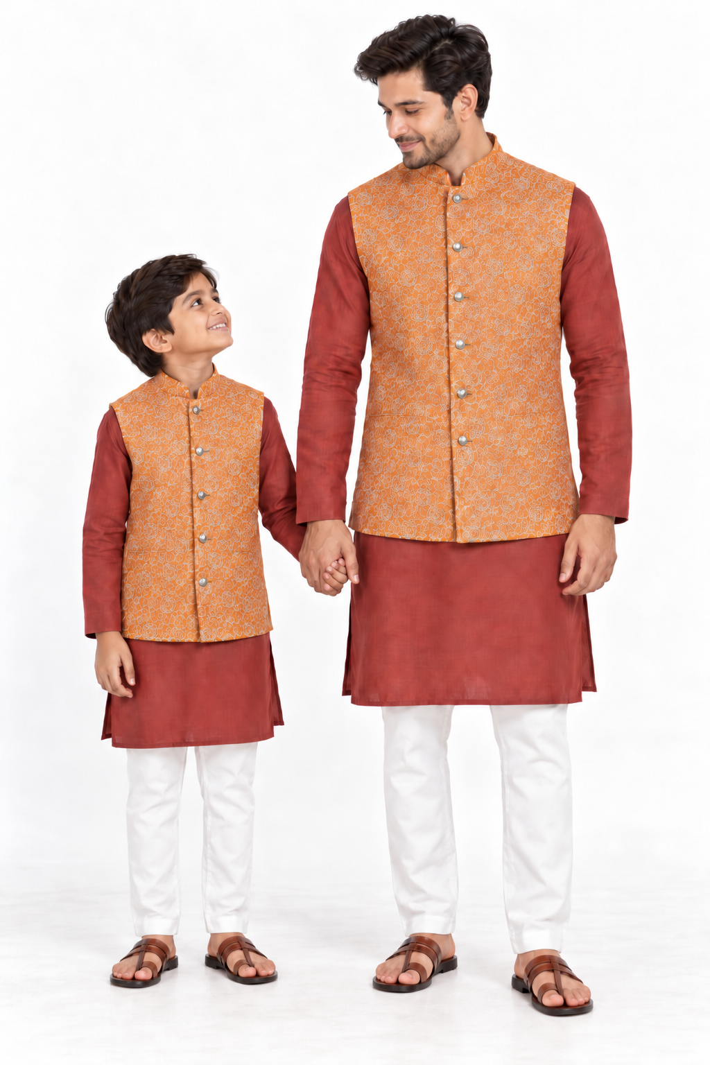 Premium Embroidery Vest I Marigold | Kids