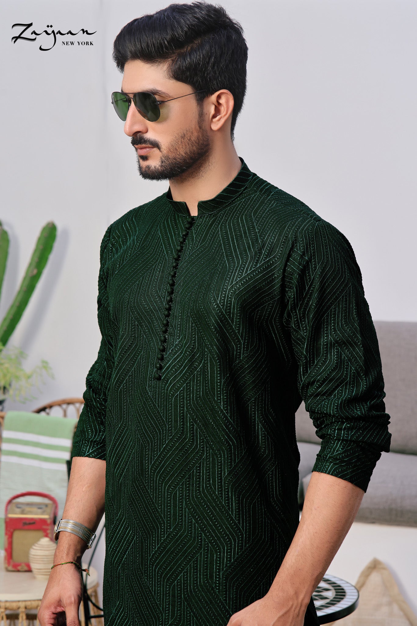 Platinum Panjabi | Dark Green