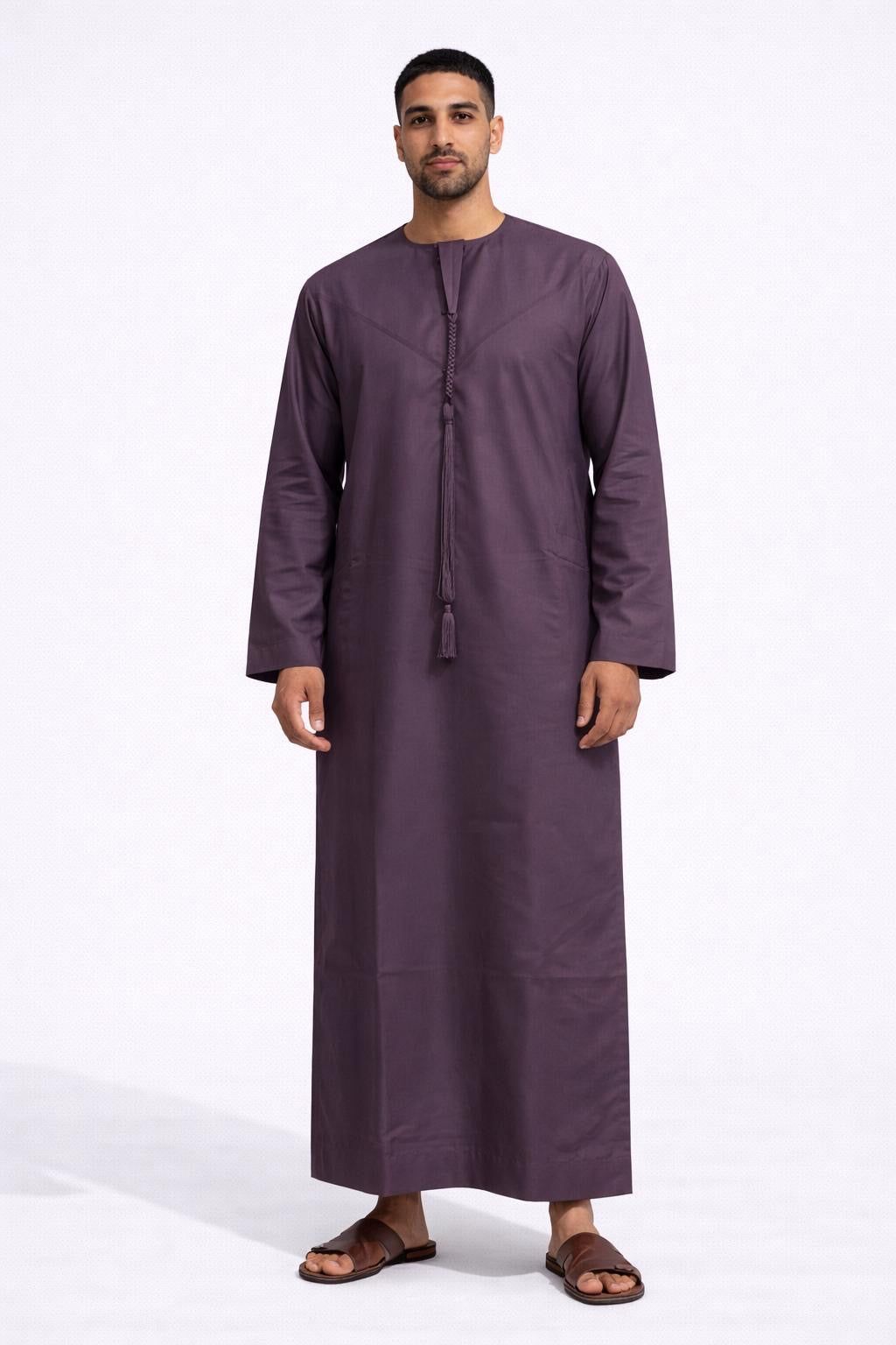 Premium Emirati Thobe | Plum