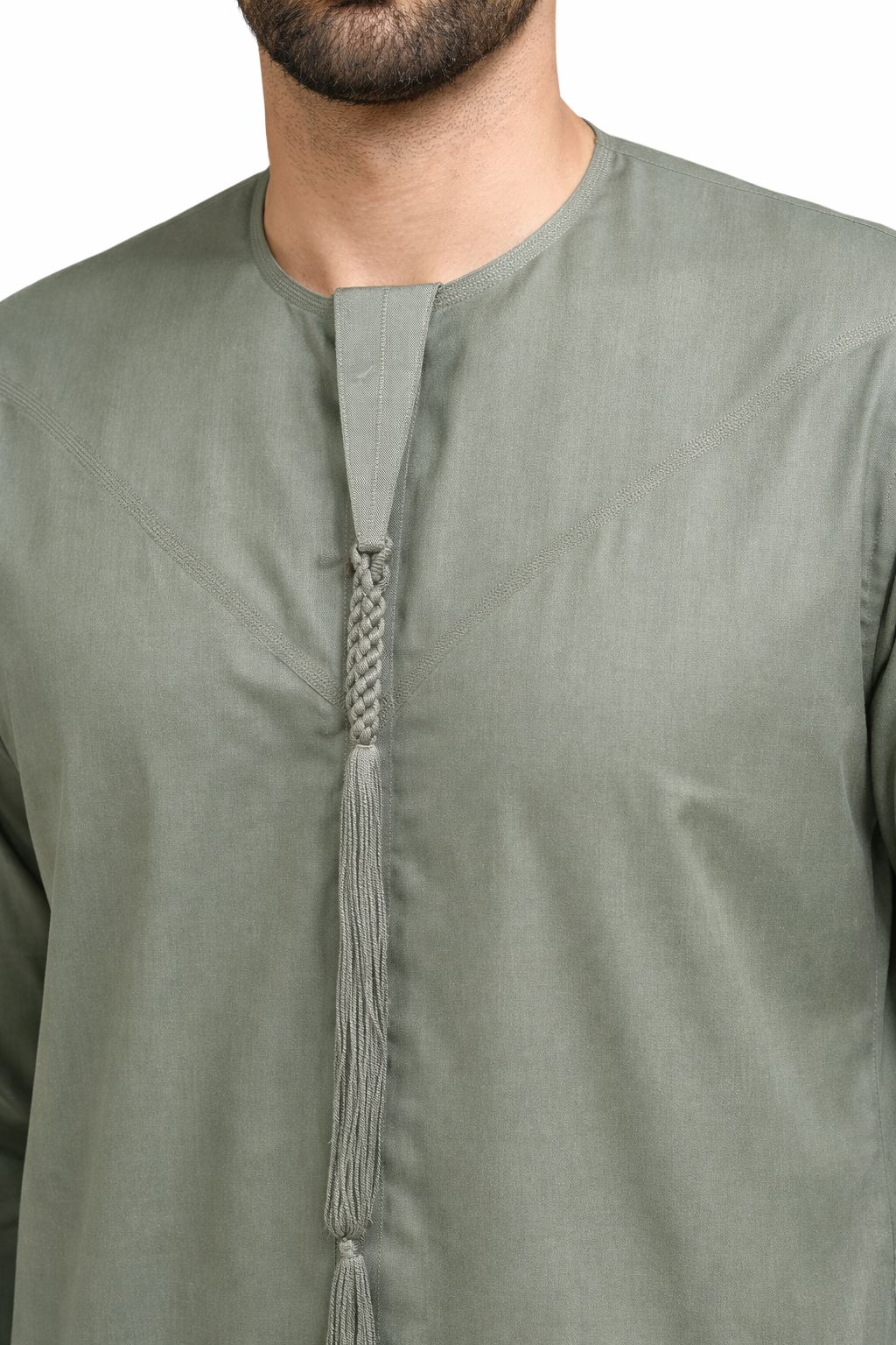 Premium Emirati Thobe | Olive Green