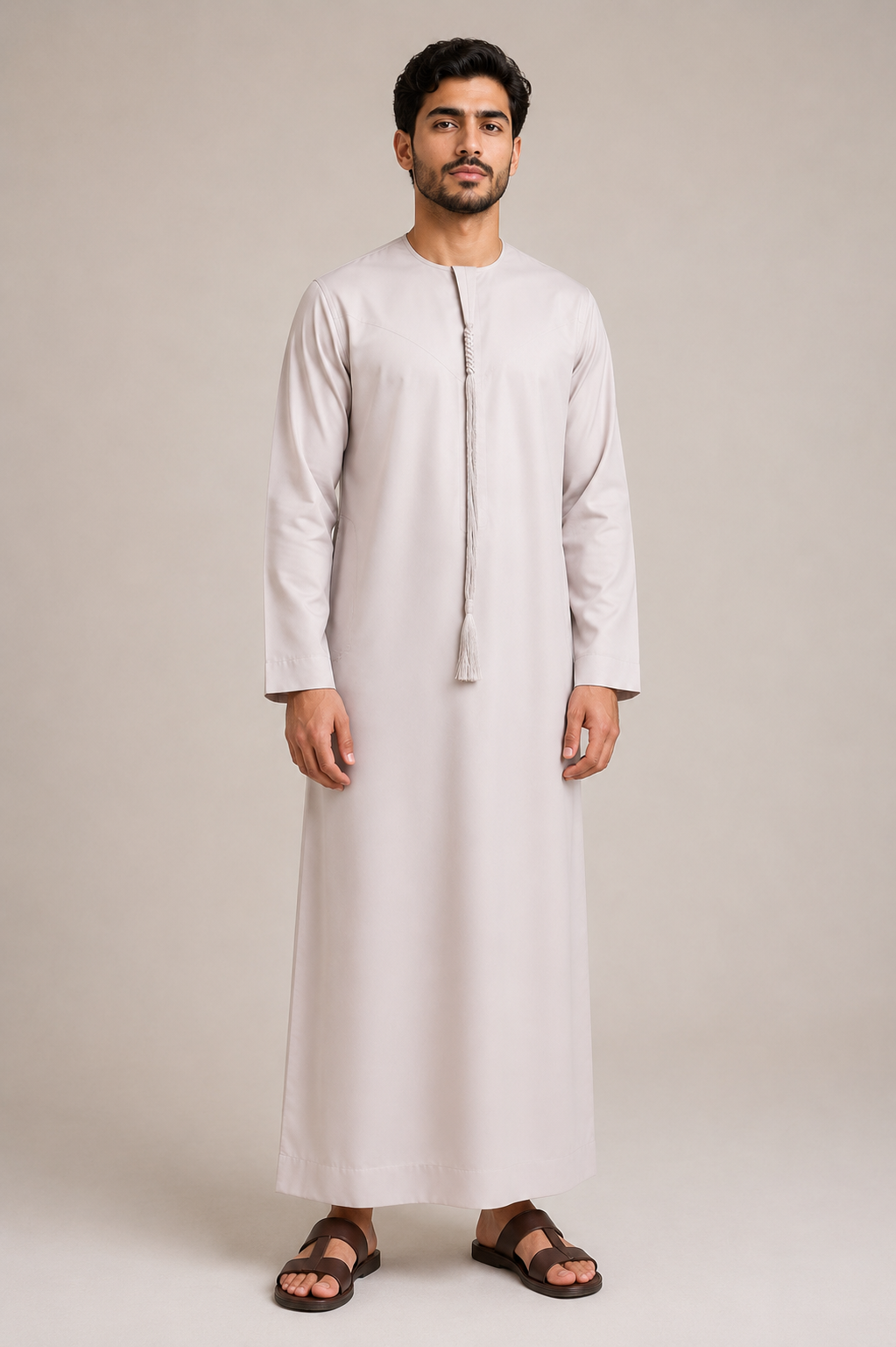 Premium Emirati Thobe | Almond Brown