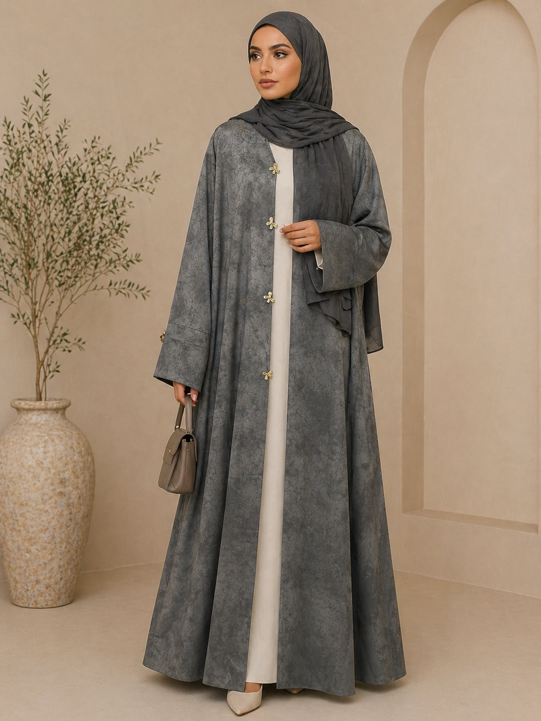 Zareen Marble Abaya
