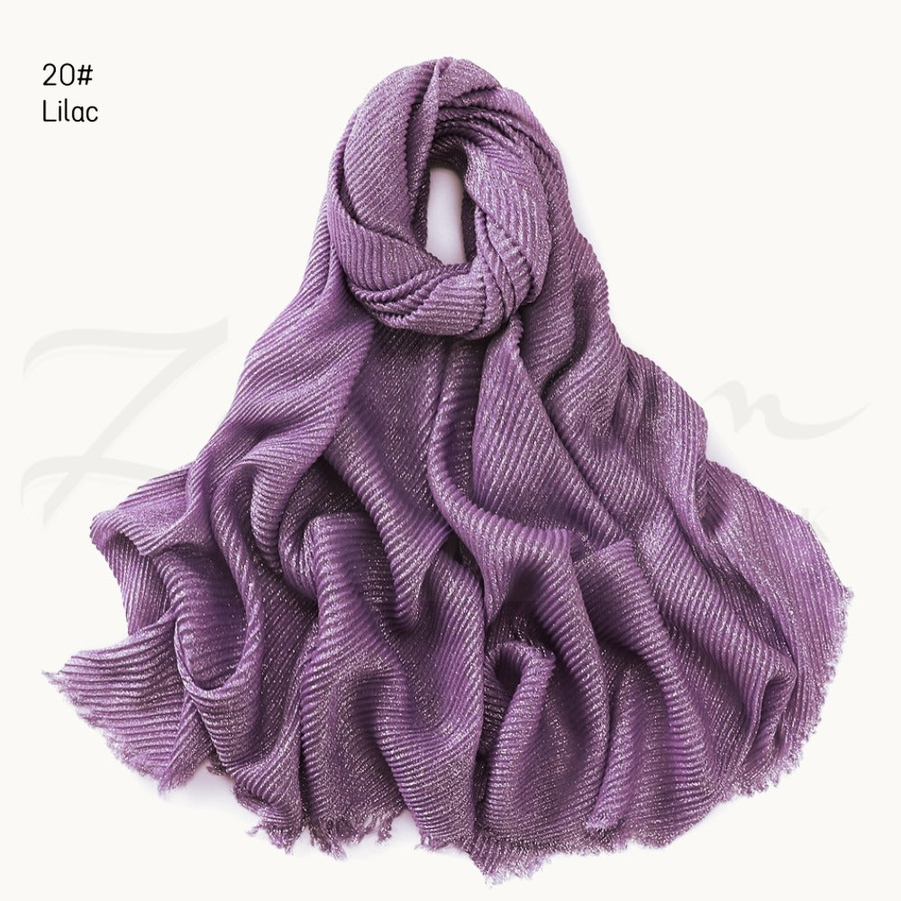 Shiny Solid Linen Hijab