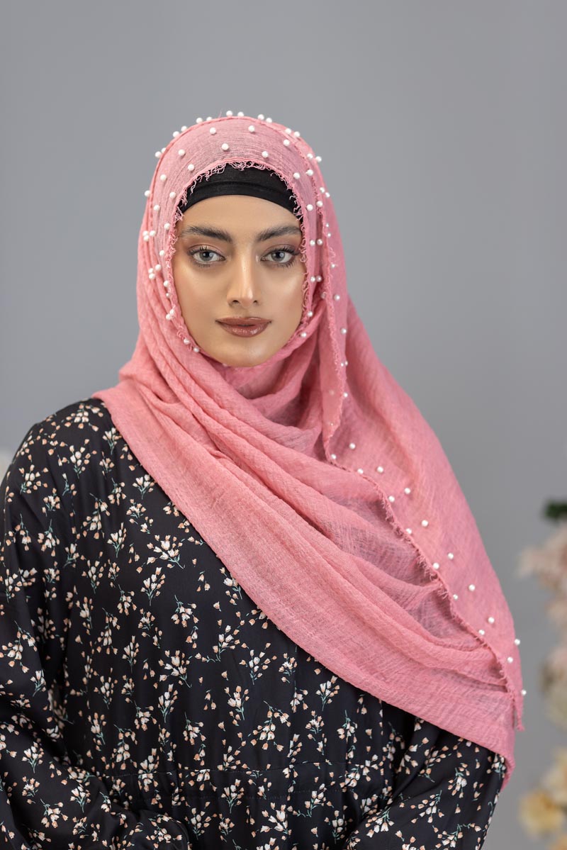 Viscose Pearl Hijab | Light Pink