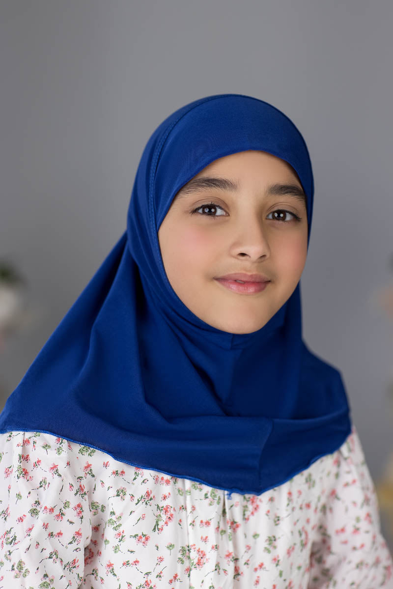 Zayaan Girl Plain Hijab - Royal Blue