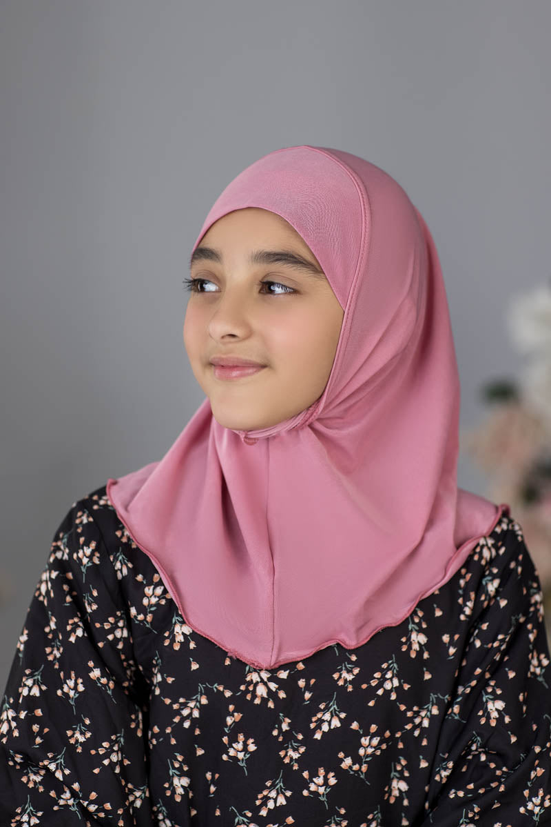 Zayaan Girl Plain Hijab - Pink