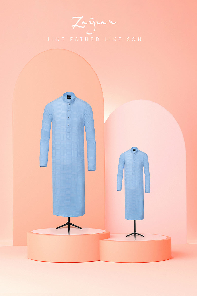 Father Son  | Combo Punjabi |  Light Blue