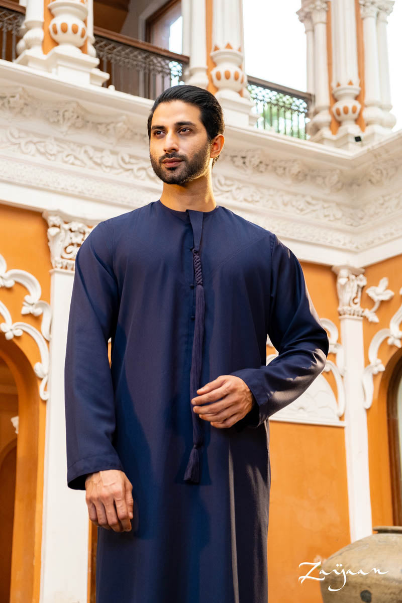 Premium Emirati Thobe | Navy Blue